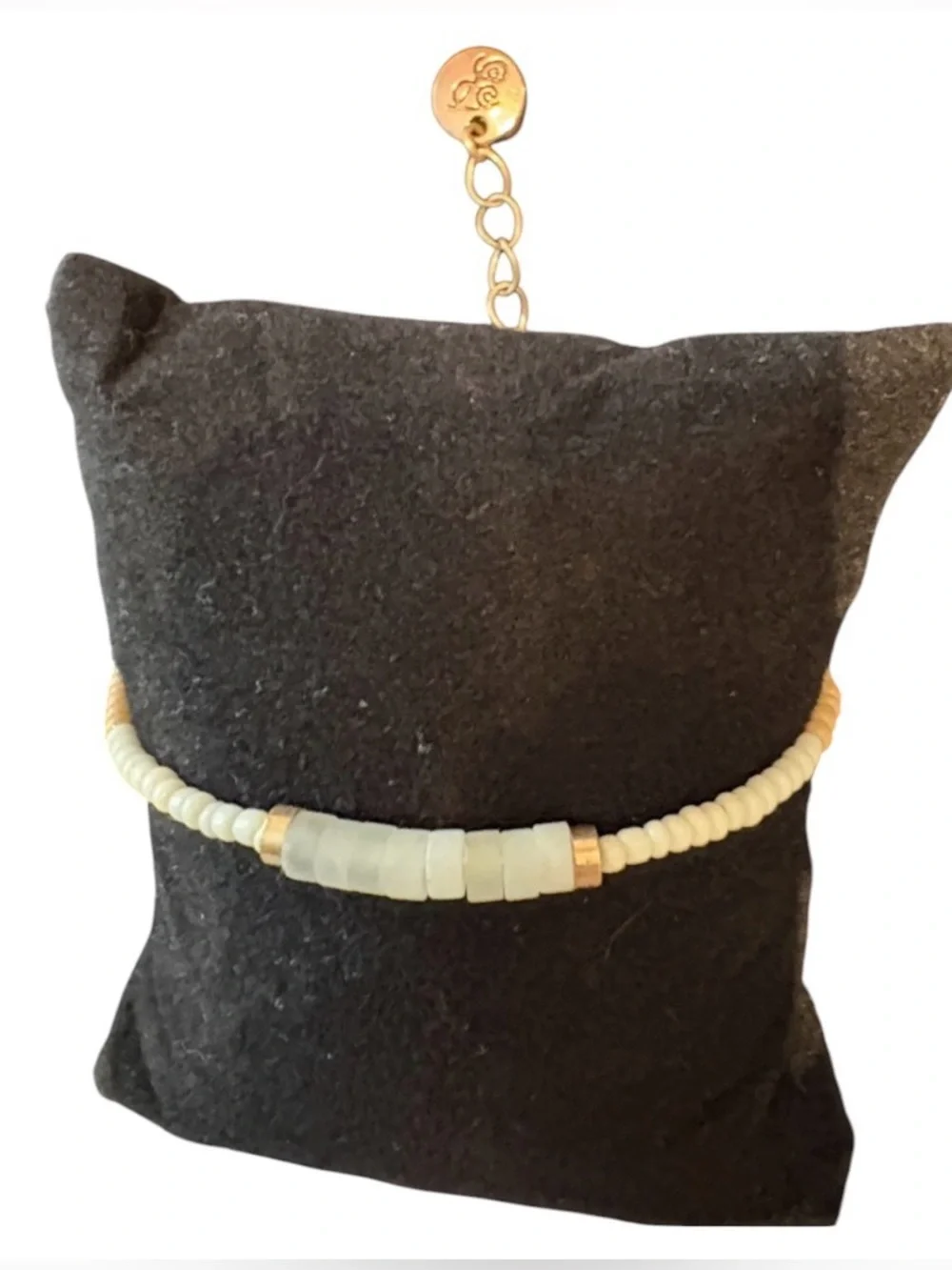 Plunder Beaded Stretch Bracelet with Light Seafoam Center Beads